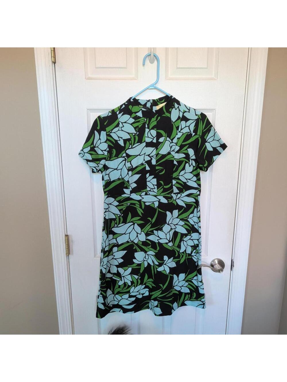 Women's Blue and Green Dress